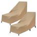 Modern Leisure® Basics Patio Chaise Lounge Cover, 2-Pack, 76"L x 27"W x 30"H, Khaki