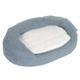 Oval Grey Memory Foam Dog Bed 72x50x20cm (LxWxH)
