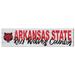 Arkansas State Red Wolves 10'' x 40'' Logo Sign