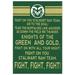 Colorado State Rams 23'' x 34'' Fight Song Wall Art
