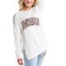 Women's Gameday Couture Cream Mississippi State Bulldogs Legacy Side Split Pullover Top