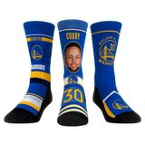 Youth Rock Em Socks Stephen Curry Golden State Warriors Three-Pack Crew