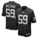 Men's Nike Luke Masterson Black Las Vegas Raiders Game Player Jersey