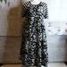 Lularoe Dresses | Lularoe Carly Black White Floral Striped High Low Swing Dress Size Xs | Color: Black/White | Size: Xs