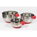 Gourmet Edge Stainless Steel Mixing Bowl Set W/Handles For Home Kitchen (3 Piece) Stainless Steel in Gray | Wayfair 20-2203