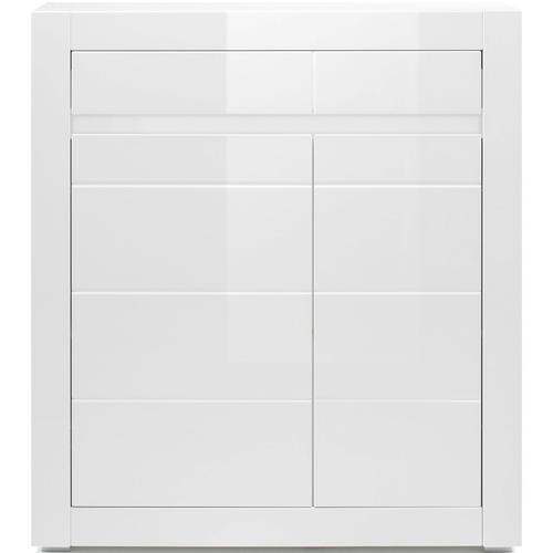 „Kommode INOSIGN „“Carat““ Sideboards Gr. B/H/T: 100 cm x 112 cm x 35 cm, weiß (weiß, hochglanz) Kommode Breite 100 cm“