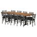 Restaurant Furniture by Barn Rectangle 96" L x 36" W Table, Steel in Gray/Brown Restaurant Furniture by Barn Furniture | 36 D in | Wayfair