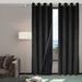 Frifoho 100% out Curtains For Bedroom & Living Room - Thermal Insulated, Energy Saving, Sun Blocking Grommet Window Drapes in Black | Wayfair
