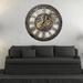 The Gears Clock Oversized 23.8" Wall Clock Wood in Gray | 24 H x 24 W x 8 D in | Wayfair TGC_AM-LI_24-R_Carbon Grey