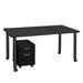 Regency Kee Mobile Desk w/ Storage Wood/Metal in Gray/Black | 29 H x 24 D in | Wayfair MDCLMP6624AGBK