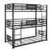 17 Stories Twin Over Triple Bunk & Loft Configurations Bed Metal in Black | 76.75 H x 42 W x 77.5 D in | Wayfair 59CF7B72A5DD4540B364E2DBD6C1C114