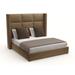 Wade Logan® Austine Punchard Tufted Low Profile Standard Bed Revolution Performance Fabrics®/Upholstered in Brown | 67 H x 77 W x 77 D in | Wayfair