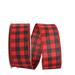 The Holiday Aisle® Plaid Ribbon Fabric in Black/Red | 2.5 H x 6 W x 6 D in | Wayfair D144DADCE02D4FB884C1145985831251