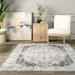 Blue/Navy 120 x 96 x 0.39 in Area Rug - Bungalow Rose Casey Persian Spill Proof Machine Washable Area Rug | 120 H x 96 W x 0.39 D in | Wayfair
