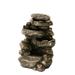 Loon Peak® Daarina 26.4" H Polystone/Stone Powder Classic Stacked Rock Waterfall Fountain w/ LED lights & Pump | 26.4 H x 15.4 W x 20.1 D in | Wayfair
