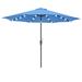 Arlmont & Co. Iyas 9ft Lighted Patio Market Sunbrella Umbrella Metal in Blue/Navy | 96 H x 108 W x 108 D in | Wayfair