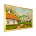 August Grove® Spring Landscape House - Picture Frame Print on Canvas Canvas, Cotton in White | 24 H x 36 W x 1 D in | Wayfair
