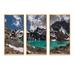 Millwood Pines Distant Mountains & Mountain Lake - 3 Piece Floater Frame Photograph on Canvas in Blue/Green | 28 H x 36 W x 1 D in | Wayfair