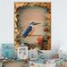 Winston Porter Modern Silver Kingfisher Modern Silver Kingfisher - on Canvas in Blue/Green/Red | 32 H x 16 W x 1 D in | Wayfair