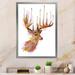 Millwood Pines Deer Watercolor Illustration - Children"s Art Canvas Wall Art Canvas in Brown/Gray/White | 20 H x 12 W x 1 D in | Wayfair