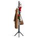 Ebern Designs Avione Solid Wood 8 - Hook Freestanding Coat Rack Wood in Black | 68.9 H x 17.7 W x 17.7 D in | Wayfair