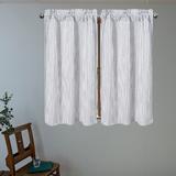 Ebern Designs Drapes For Living Room Stripe Pattern Grommet Top Sheer Curtains Light Reducing Window Treatment Set For Bedroom in White | Wayfair