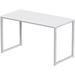 Ebern Designs Levere Desk Metal in White | 28 H x 40 W x 19 D in | Wayfair B39BCAD0A28E441D8CEB1095C52871ED