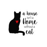 Trinx House Home Cat Canvas in White | 36 H x 36 W x 1.25 D in | Wayfair 24BDB134767044948C9B2E5FCC37EC14