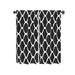 Winston Porter Geometric Blackout Rod Pocket Curtain Panels Polyester in White/Black | 45 H x 29 W in | Wayfair 00CC20557B7F424FB8F42FDFA2F6B071