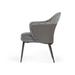 Benjara Cid 26 Inch Modern Vegan Faux Leather Dining Chair, Fabric, Black Upholstered/Metal in Gray | 32 H x 26 W x 24 D in | Wayfair BM279495