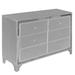 Monica Velvet Upholstered Double Dresser in Gray - Better Home Products MONICA-DD-GRY