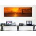 Ebern Designs Panoramic Sunset over a River, Bosphorus, Istanbul, Turkey Photographic Print on Wrapped Canvas Canvas, in Black/Red/White | Wayfair