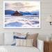 Millwood Pines Cottage Barm In Winter Mountains - Cabin & Lodge Canvas Artwork Metal in Blue/White | 40 H x 30 W x 1.5 D in | Wayfair