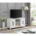 Everly Quinn Zav TV Stand for TVs up to 58", Glass in Brown/White | Wayfair 7094B7A3BE4943978671E96109F63793