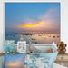 Highland Dunes Tropical Sunset Sky And Sea II - Nautical & Coastal Canvas Wall Art Canvas in Blue/Orange | 16 H x 32 W x 1 D in | Wayfair