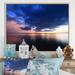 Highland Dunes Dramatic Panoramic Tropical Sunset X - Nautical & Coastal Canvas Wall Decor Canvas in Blue/Pink | 8 H x 12 W x 1 D in | Wayfair