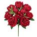 Set of 2 Red Artificial Lush Peony Flower Stem Bush Bouquet 20in - 20" L x 15" W x 15" DP