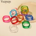 Bracelet en acrylique ChimTransparent pour femmes bracelets de fête en résine bracelets avec