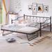 Nestfair Full Size Metal Daybed with Twin Size Adjustable Trundle