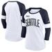 Women's Nike Seattle Seahawks White/Heather College Navy Football Pride Raglan 3/4-Sleeve T-Shirt
