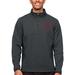 Men's Antigua Heather Charcoal Alabama Crimson Tide Course Quarter-Zip Pullover Top