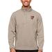 Men's Antigua Oatmeal Bowling Green St. Falcons Course Quarter-Zip Pullover Top