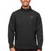 Men's Antigua Heather Black Missouri State University Bears Course Quarter-Zip Pullover Top