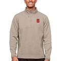 Men's Antigua Oatmeal Syracuse Orange Course Quarter-Zip Pullover Top