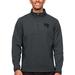 Men's Antigua Heather Charcoal Wake Forest Demon Deacons Course Quarter-Zip Pullover Top