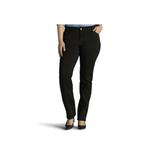 Plus Size Women's Regular Fit Flex Motion Straight Leg Jean by Lee in Black (Size 22 W)