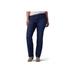 Plus Size Women's Regular Fit Flex Motion Straight Leg Jean by Lee in Royal Chakra (Size 18 T)