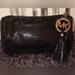 Michael Kors Bags | Michael Kors Black Snake Print Black Cosmetics Bag Or Clutch | Color: Black/Gold | Size: Os