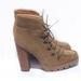 Jessica Simpson Shoes | Jessica Simpson Mistah Suede Platform Ankle Bootie Sz 9.5 | Color: Tan | Size: 9.5