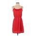 Forever 21 Casual Dress - Mini Scoop Neck Sleeveless: Orange Print Dresses - Women's Size Small